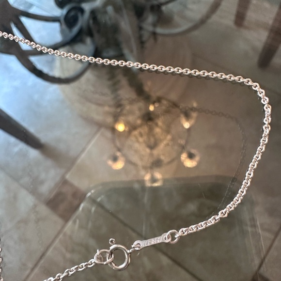 Tiffany & Co. Silver Large Open Heart Necklace Authentic Sterling Silver - Picture 10 of 15